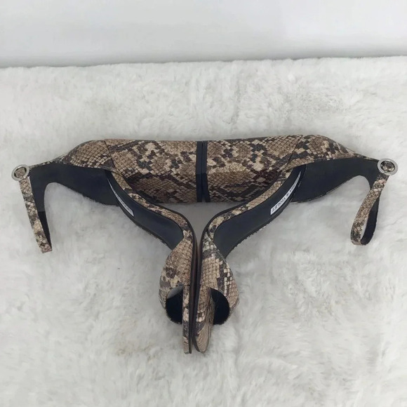 Chelsea & Violet Tara Snake Print Leather Block Heel Sandal NWT Size 5.5 - Picture 7 of 9